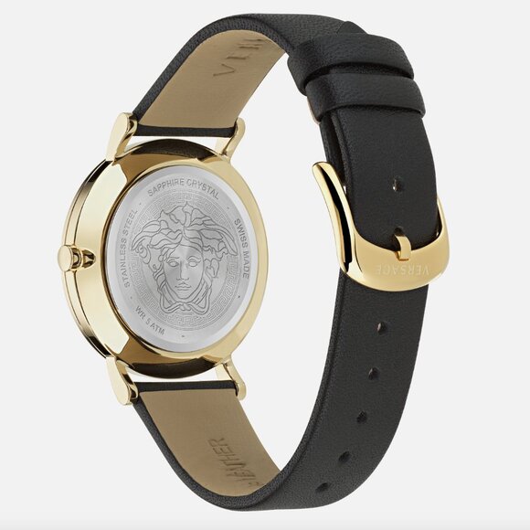 Versace Black Womens Analogue Watch Gold main image 5